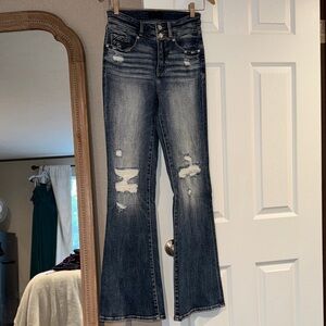 Buckle Flare Jeans